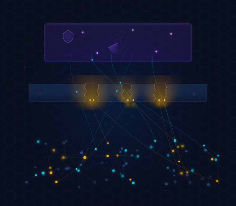 autonomous AI compliance governance visualization with agent nodes and oversight layers